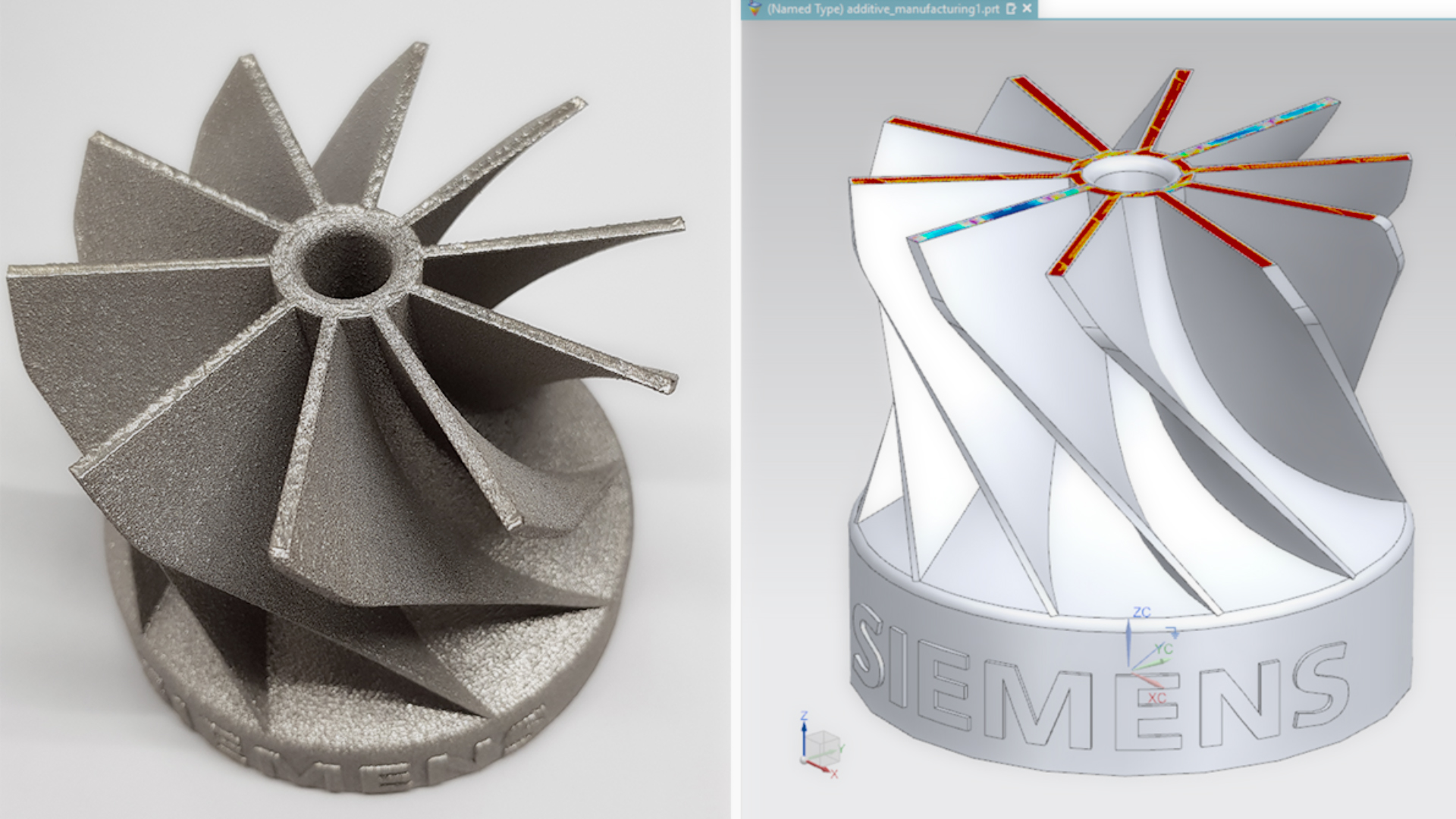 Additive manufacturing technology is used to create machine parts