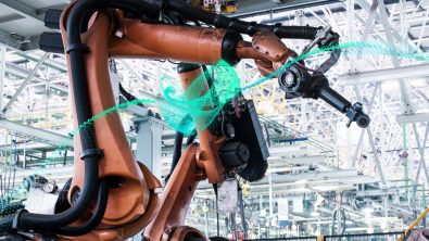 cloud-based plm for machine builders tracks the lifecycle of an industrial robotic arm