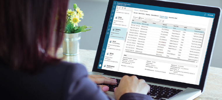 Screen of Opcenter Execution Process featuring Advanced Planning and Scheduling (APS) integration