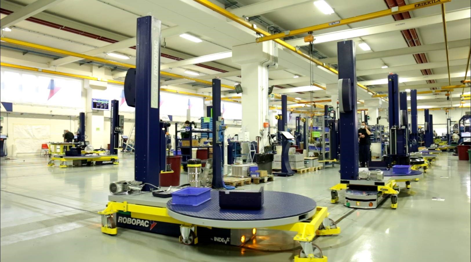 Image of Robopacs shopfloor. Robopac increased production capacity with Opcenter.
