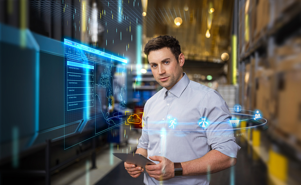 Man in warehouse using DDMRP to manage manufacturing resources