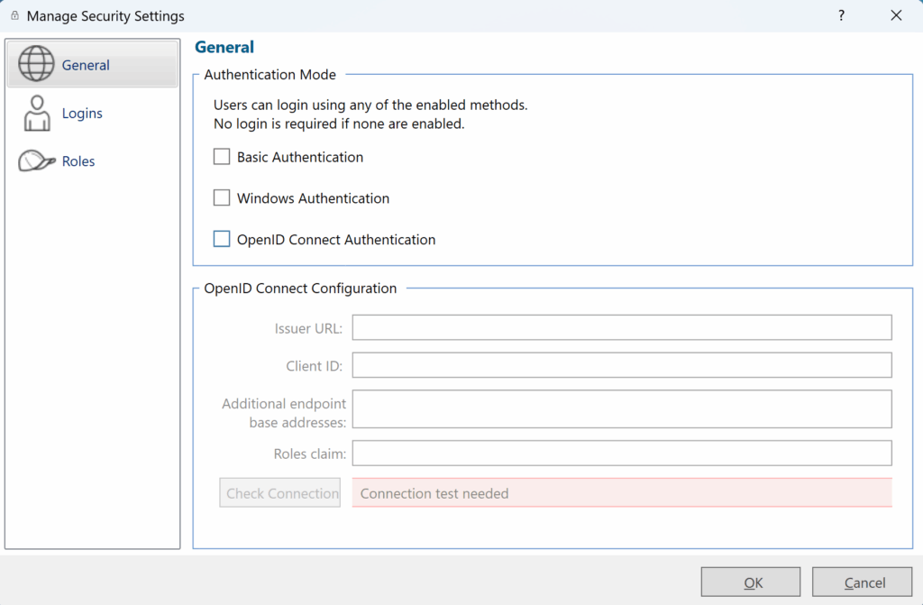 Manage Security settings in Opcenter APS