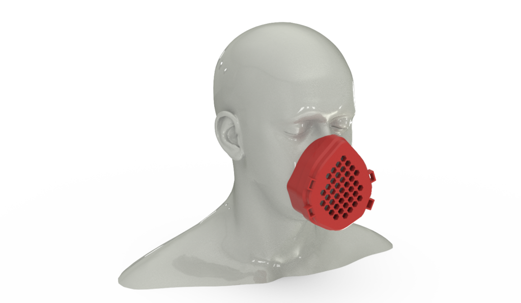 A prototype 3D printed protective mask