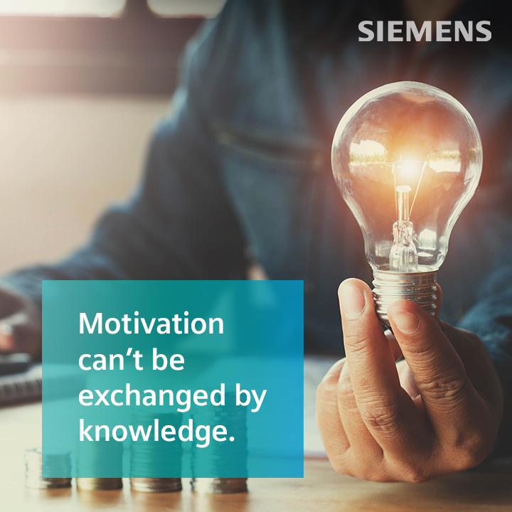 Image containing a quote from Stephan: "Motivation can't be exchanged by knowledge"
