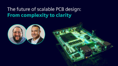 An image of a PCB with David Haboud and Steph Chavez headshots