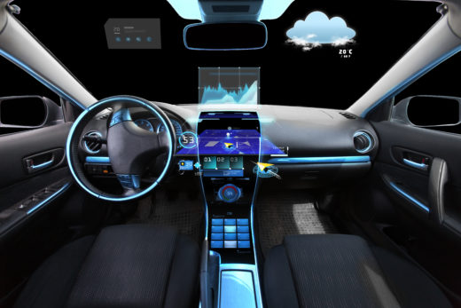 rendering of car digital dashboard