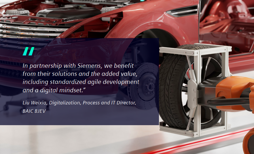 Quote from Siemens customer BAIC BJEV