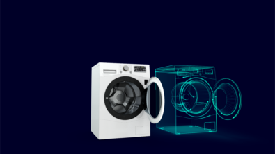 Consumer product development washing machine digital twin