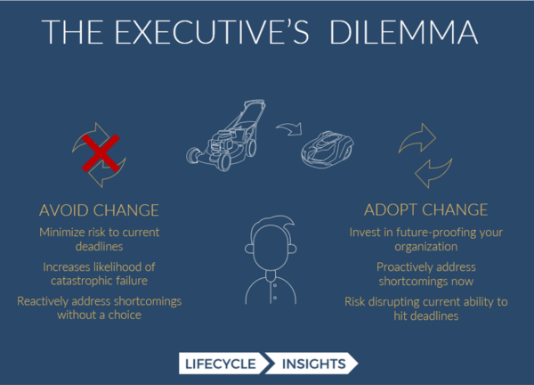 A startup executive's dilemma with adopting or avoiding change