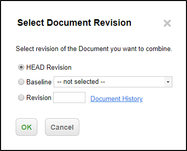 Select historical version of LiveDoc