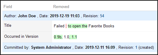 Highlighting changes in string fields