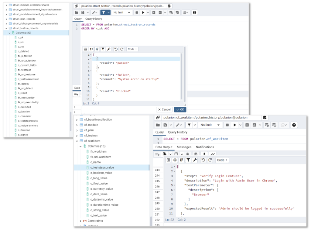 SQL queries with JSONB columns