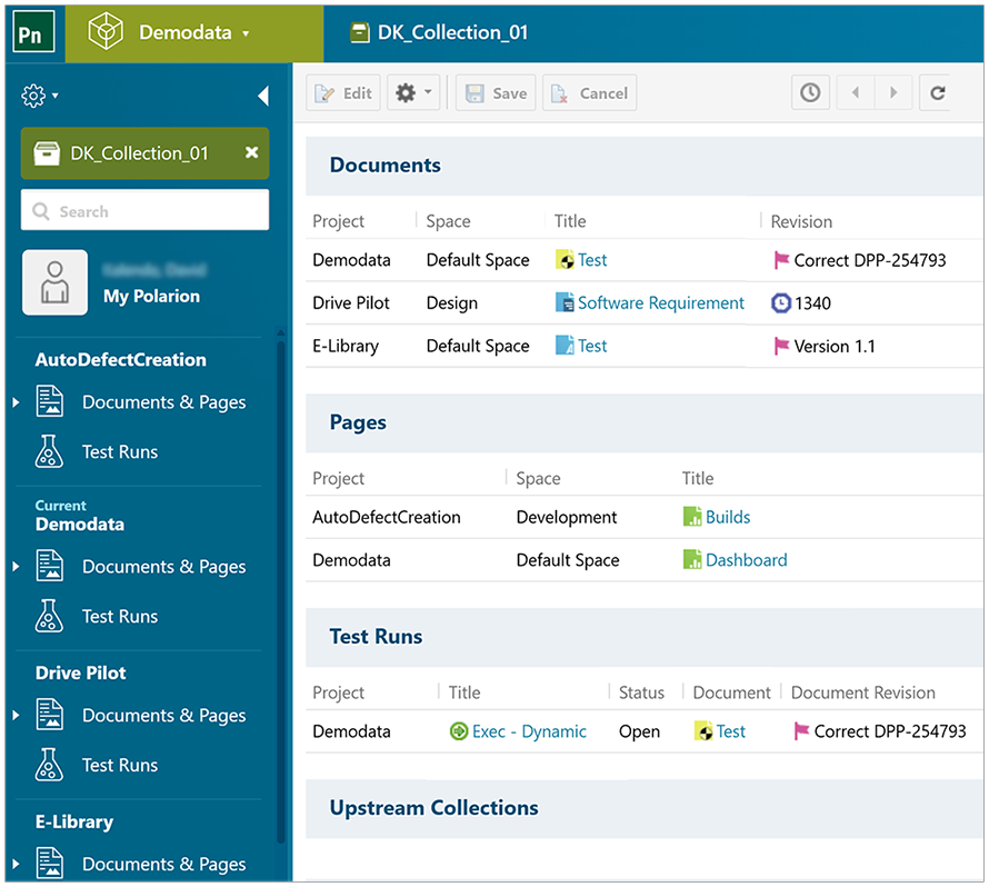 Collections now offer a dedicated Test Runs view filtered to the scope of the Collection.
