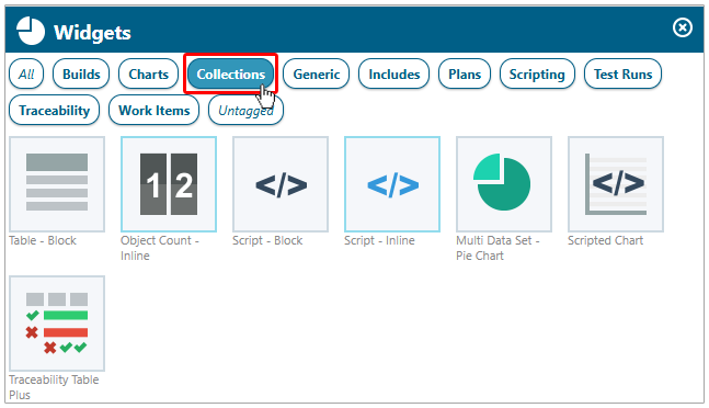 To make it easier to find and use these enhanced Widgets, we added a new Collections category.