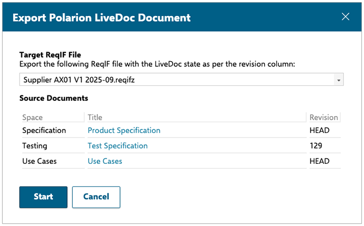 Ability to quickly export an existing ReqIF package.