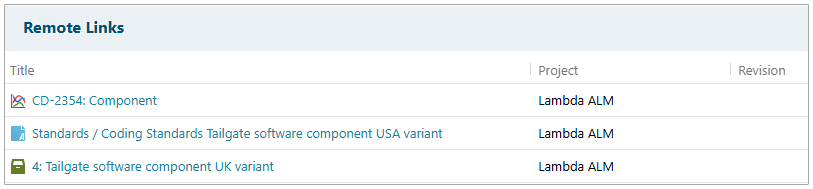 OSLC linking is now fully supported for  Collections, introducing a new Remote Links option within the Collection form.
