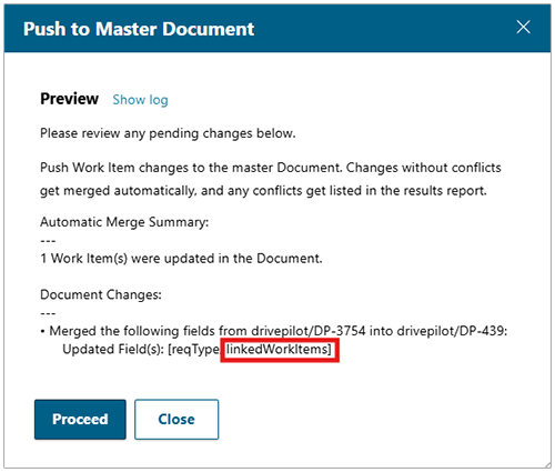 The preview now shows if links will be merged.