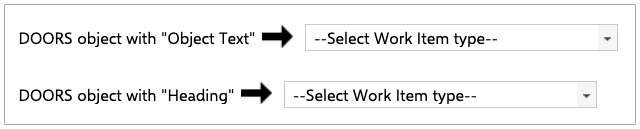 Revised mapping for DOORS objects.
