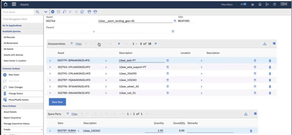 Teamcenter sBOM and Service Plan data on IBM Maximo