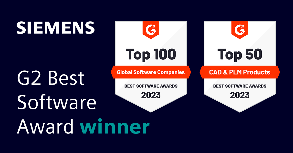 Siemens products take 4 of the top 15 spots on the best software products list