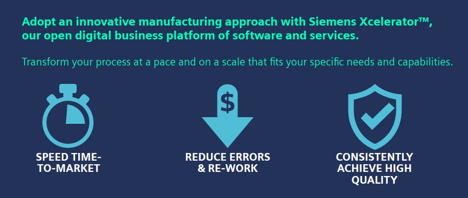 Siemens Xcelerator for heavy equipment smart manufacturing