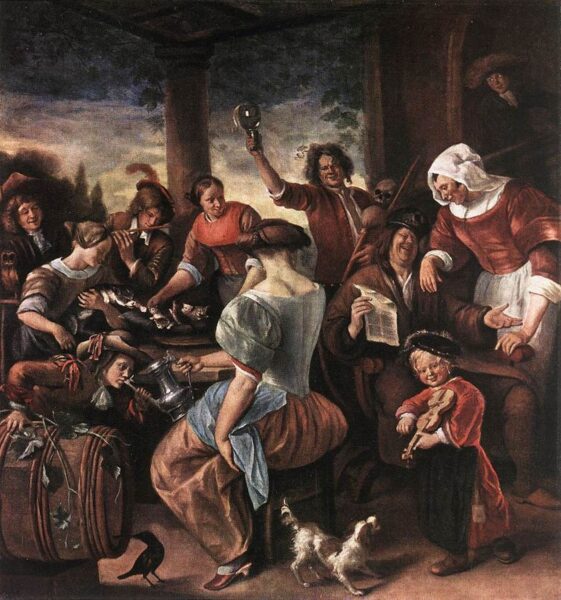 A Merry Party by Dutch artist Jan Steen. 1660. Similar to the 26262 Club Conference socializing?