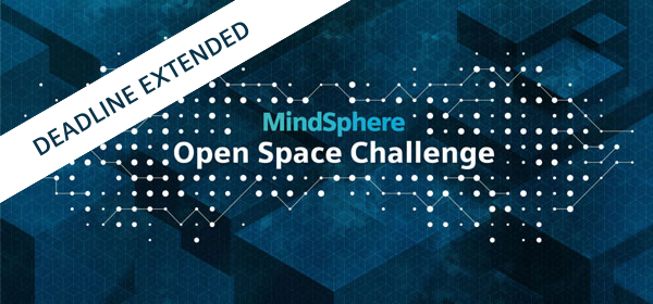 Text based image with the words MindSphere Open Space Challenge and a border stating "Deadline Extended"