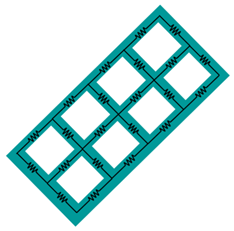 An illustration of resistance fracturing in direction of polygon for inclined slotted metal.