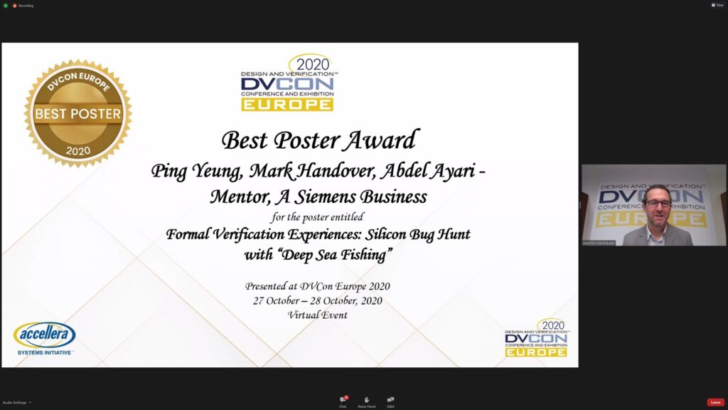 DVCon EU 2020 Best Poster Award - Formal Deep Sea Fishing