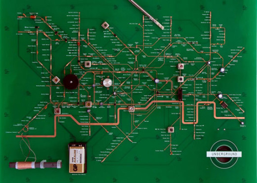 Yuri Suzuki's functional London Underground Circuit Maps Radio