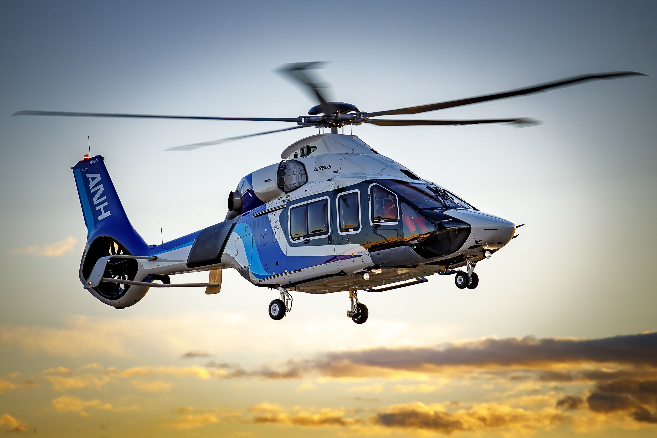 the airbus helicopters h160 anh on its first flight