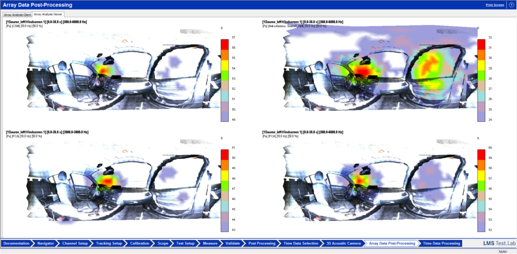 Simcenter Testlab 3D Acoustic Camera -  acoustic heat map