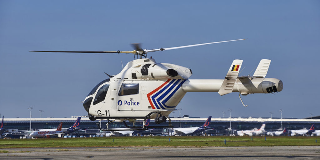   The Belgian Federal Police helicopter