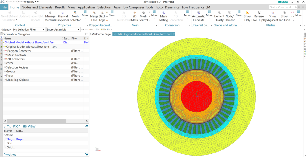 Meshing a high power electric motor