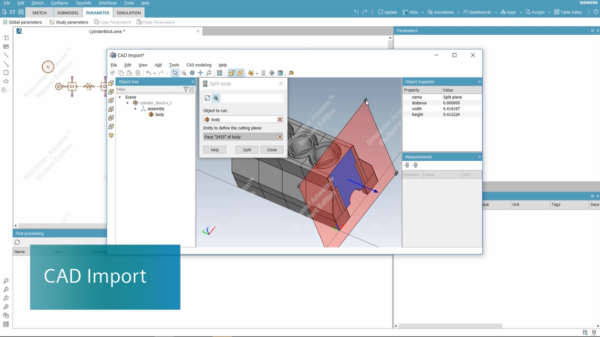  New CAD Import tool available in Simcenter Amesim Student Edition 