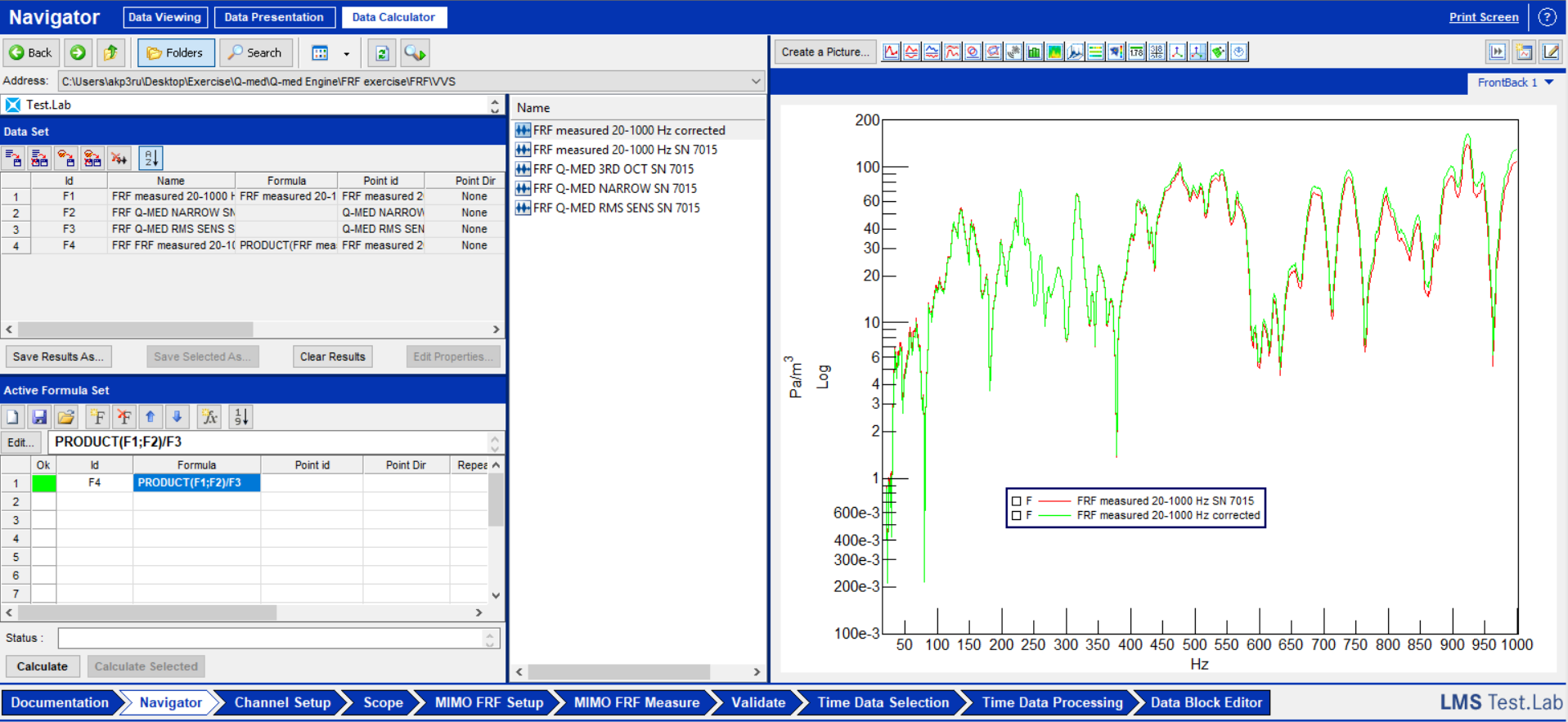 Qsources: Q-MED frequency response curve applied to acoustic FRF ...