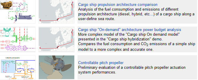 Example of new marine demos in Simcenter Amesim 2020.1