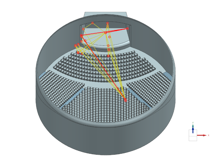 Side view - Acoustic Simulation of a Concert Hall