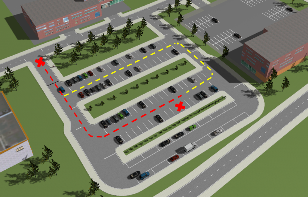 Autonomous valet parking system development - virtual framework.