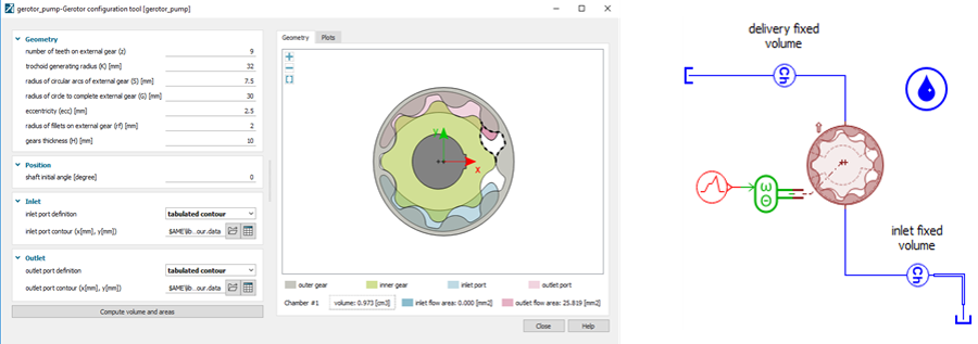 Georotor configurator tool in Simcenter Amesim.