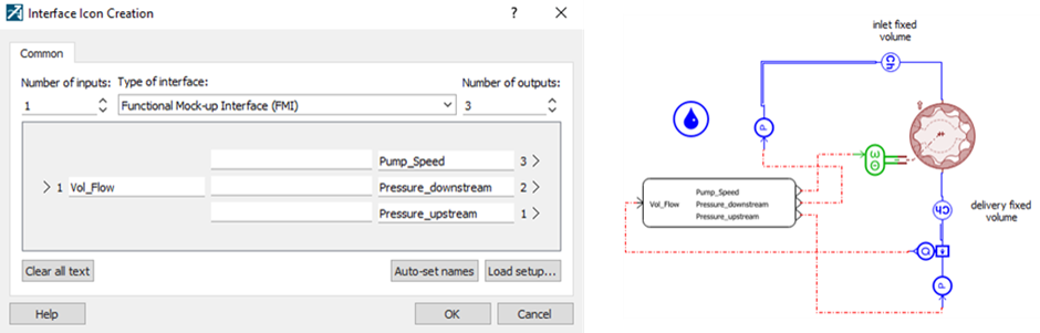 FMI interface block and connection to Simcenter Amesim.