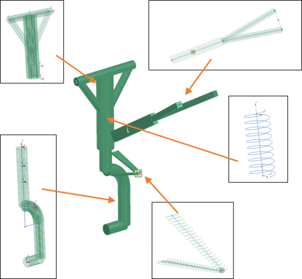 Nose landing gear cantilevered topology