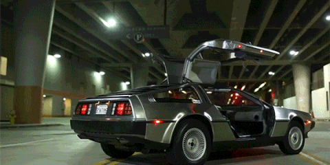 Gull wing doors on the Delorean