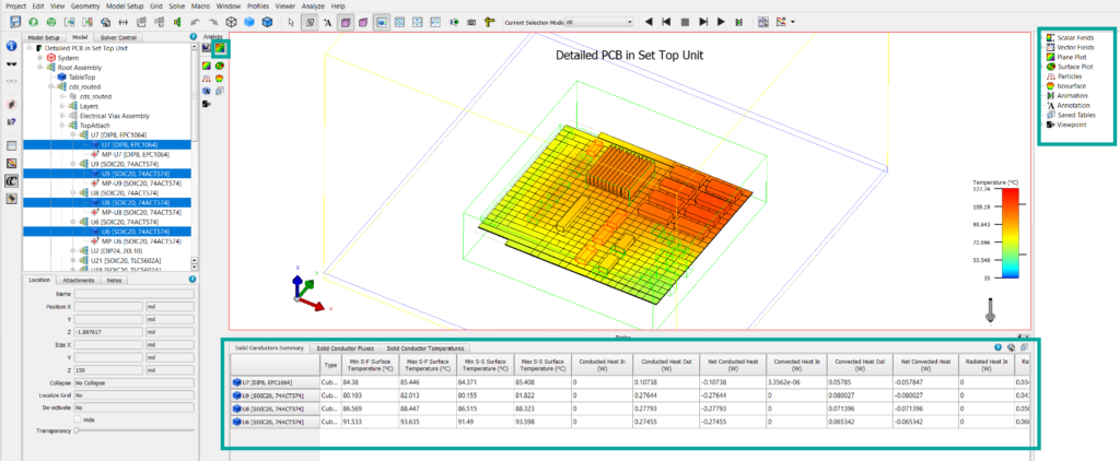 When you select analyze mode, results are at your fingertips