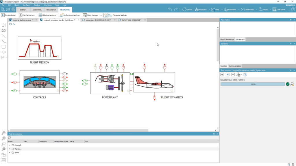 Simcenter Amesim aircraft