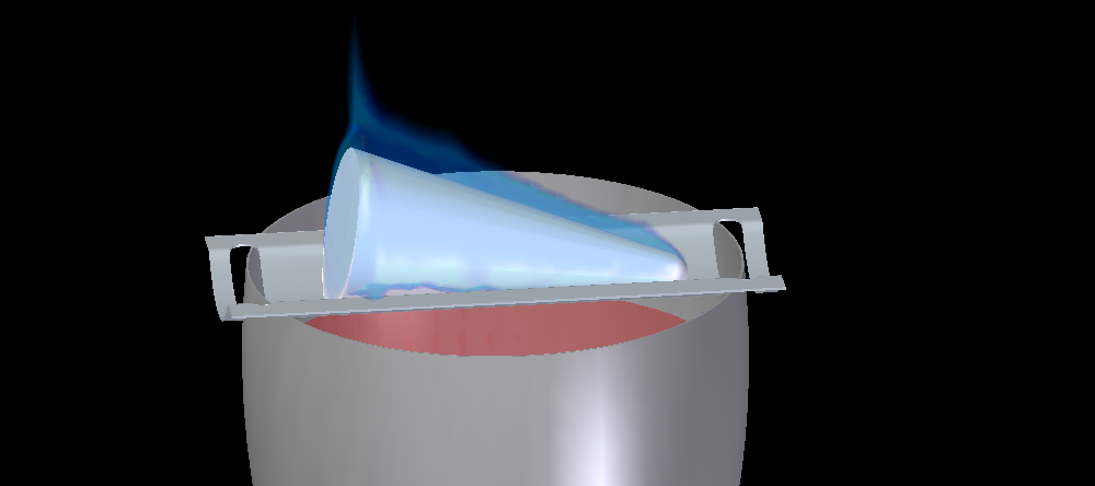 Simulation of a Feuerzangenbowle