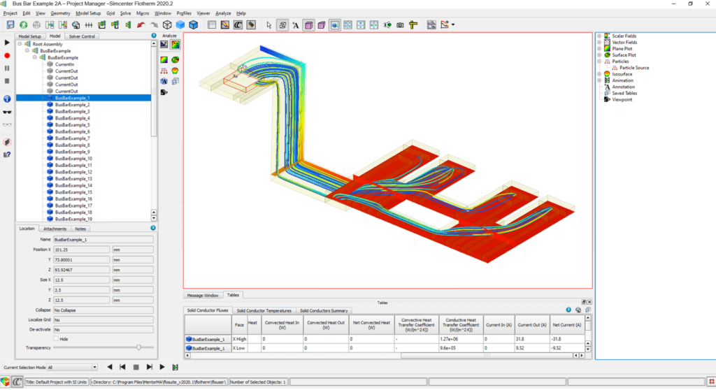 Simcenter Flotherm Joule Heating Analysis of a Bus Bar