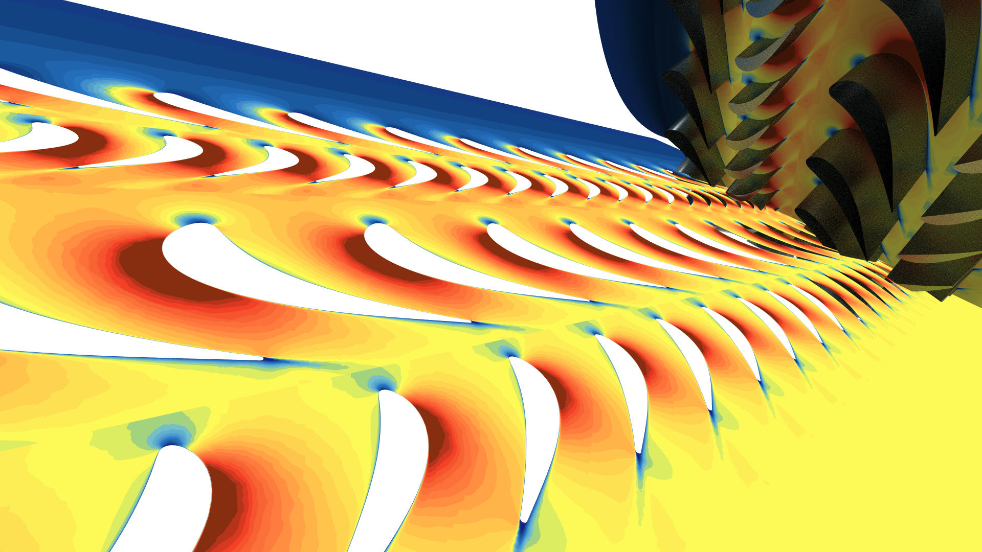 Gas Turbine CFD requires sophisticated data vizualization