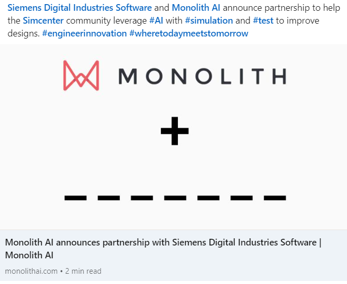 Monolith AI announcement 1