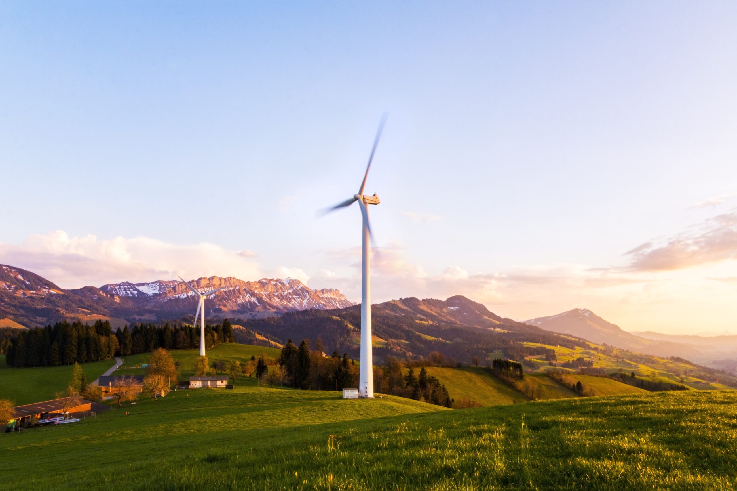 Sustainability - wind turbine on field